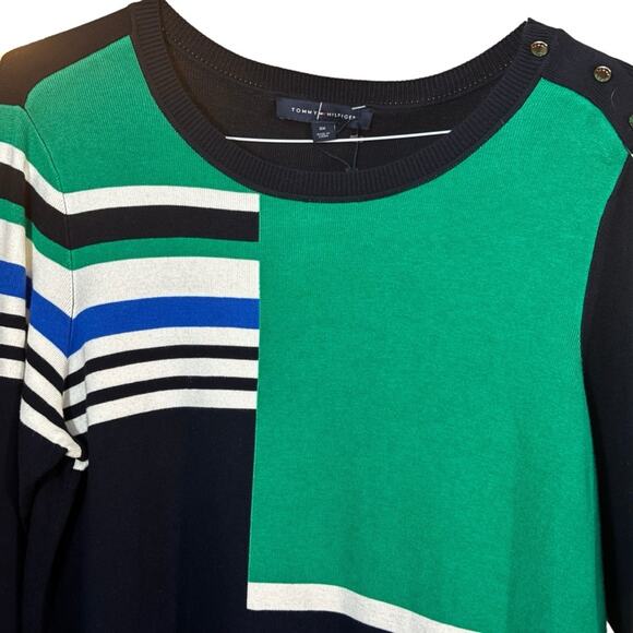 Tommy Hilfiger Knit Colorblock Hotel California Stripe Sweater Dress Size 0X NWT - Picture 3 of 7
